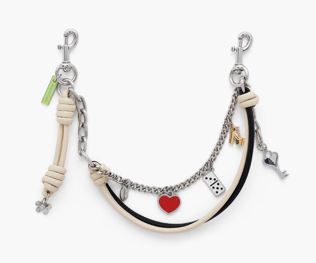 The Mini Icon Chain Charm (Black/Cloud White)